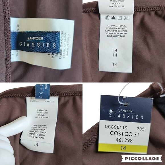 Jantzen Classics brown swim suit bathing suit bottom sz 14 - Picture 10 of 10